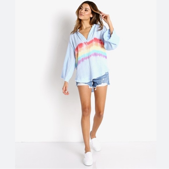 9 Seed Marrakesh Prism Tie Dye Top Pullover Shirt - Picture 3 of 7